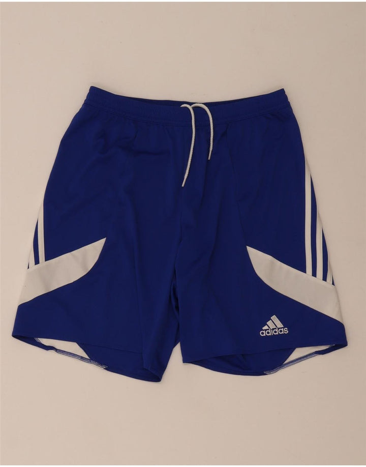 Adidas Mens Climalite Sport Shorts Medium  Blue Colourblock Polyester