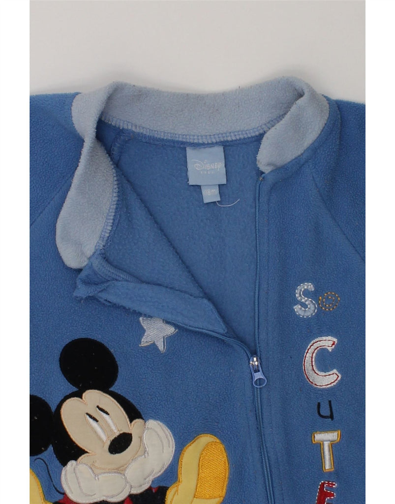 DISNEY Baby Boys Mickey Mouse Graphic Fleece Bodysuit 12-18 Months Blue | Vintage Disney | Thrift | Second-Hand Disney | Used Clothing | Messina Hembry 