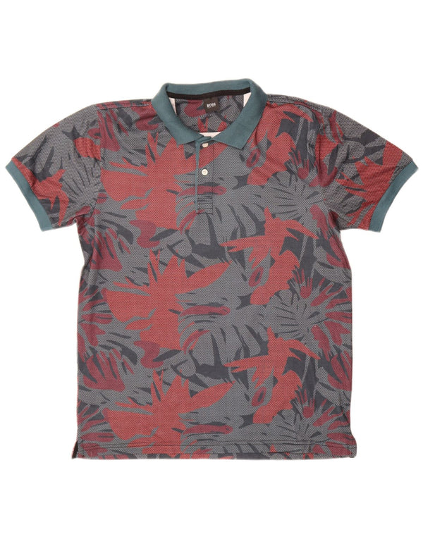 Hugo Boss Mens Polo Shirt Large Multicoloured Cotton