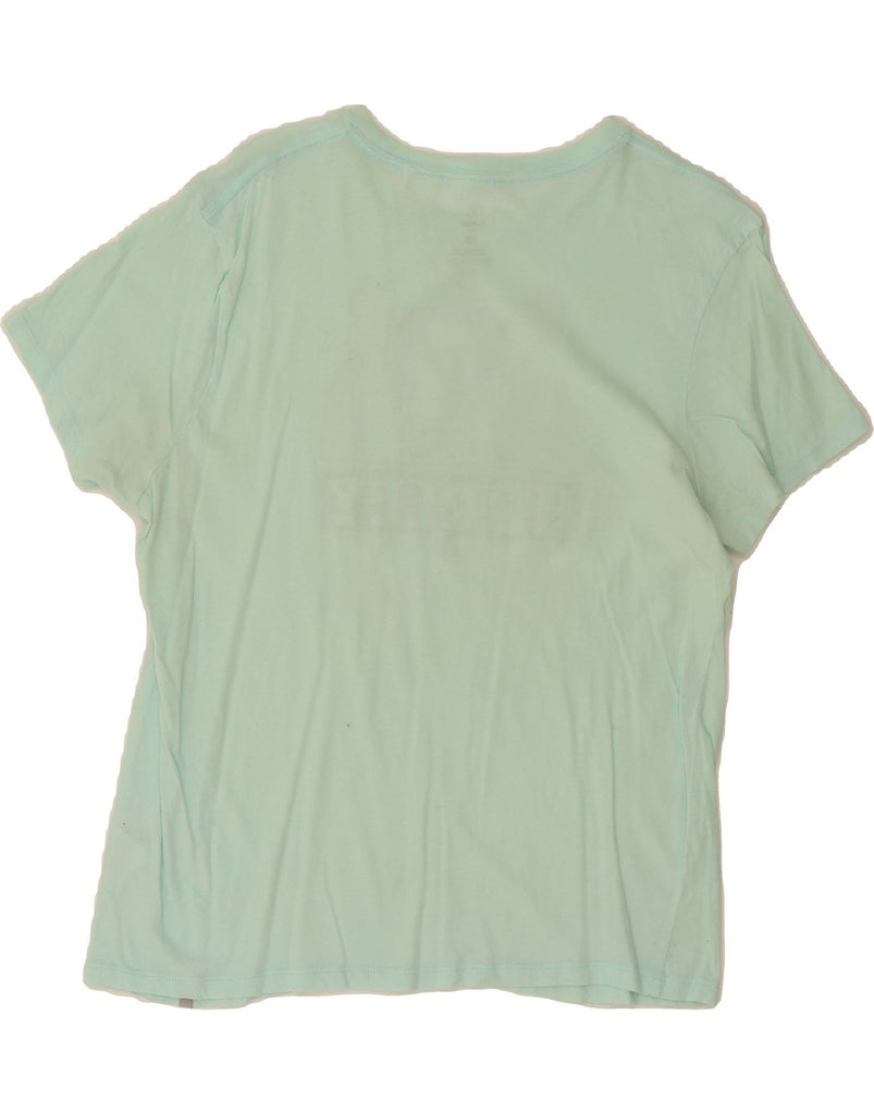 HURLEY Womens Graphic T-Shirt Top UK 14 Medium Green Cotton Vintage Hurley and Second-Hand Hurley from Messina Hembry 