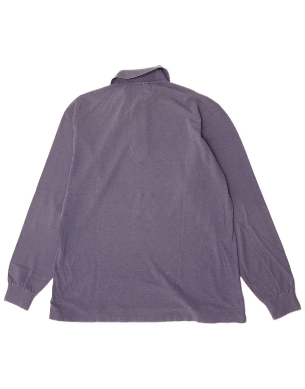 Lacoste Mens Long Sleeve Polo Shirt Size 6 XL Purple Cotton