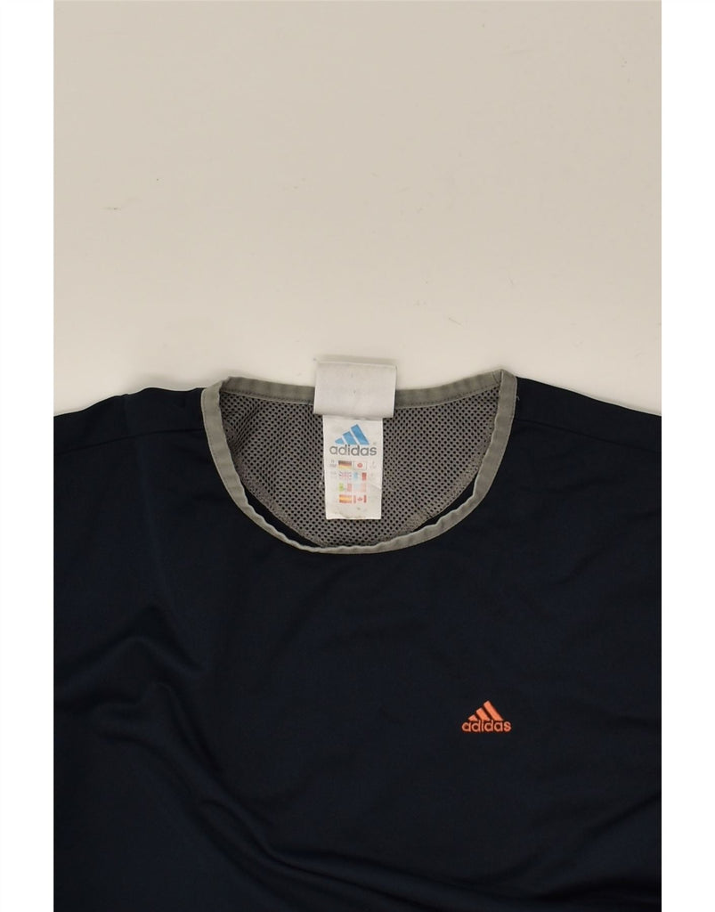 ADIDAS Boys T-Shirt Top 11-12 Years Navy Blue | Vintage Adidas | Thrift | Second-Hand Adidas | Used Clothing | Messina Hembry 