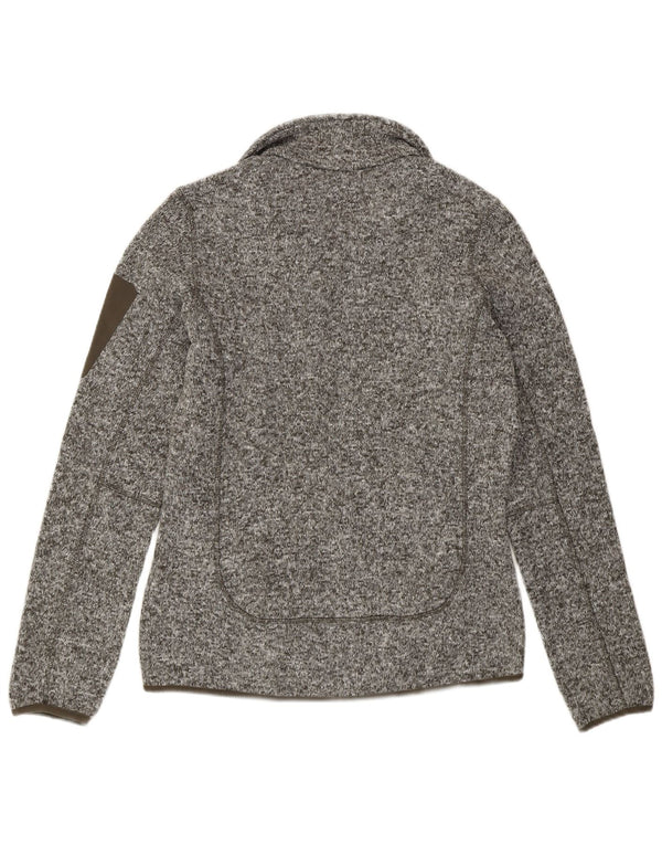 CMP Womens Tracksuit Top Jacket UK 14 Medium Grey Flecked Polyester