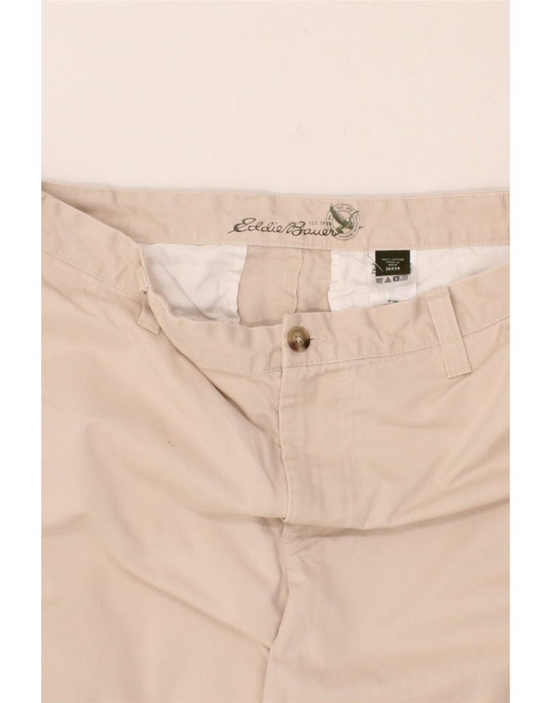 EDDIE BAUER Mens Straight Chino Trousers W36 L34 Beige Cotton Vintage Eddie Bauer and Second-Hand Eddie Bauer from Messina Hembry 