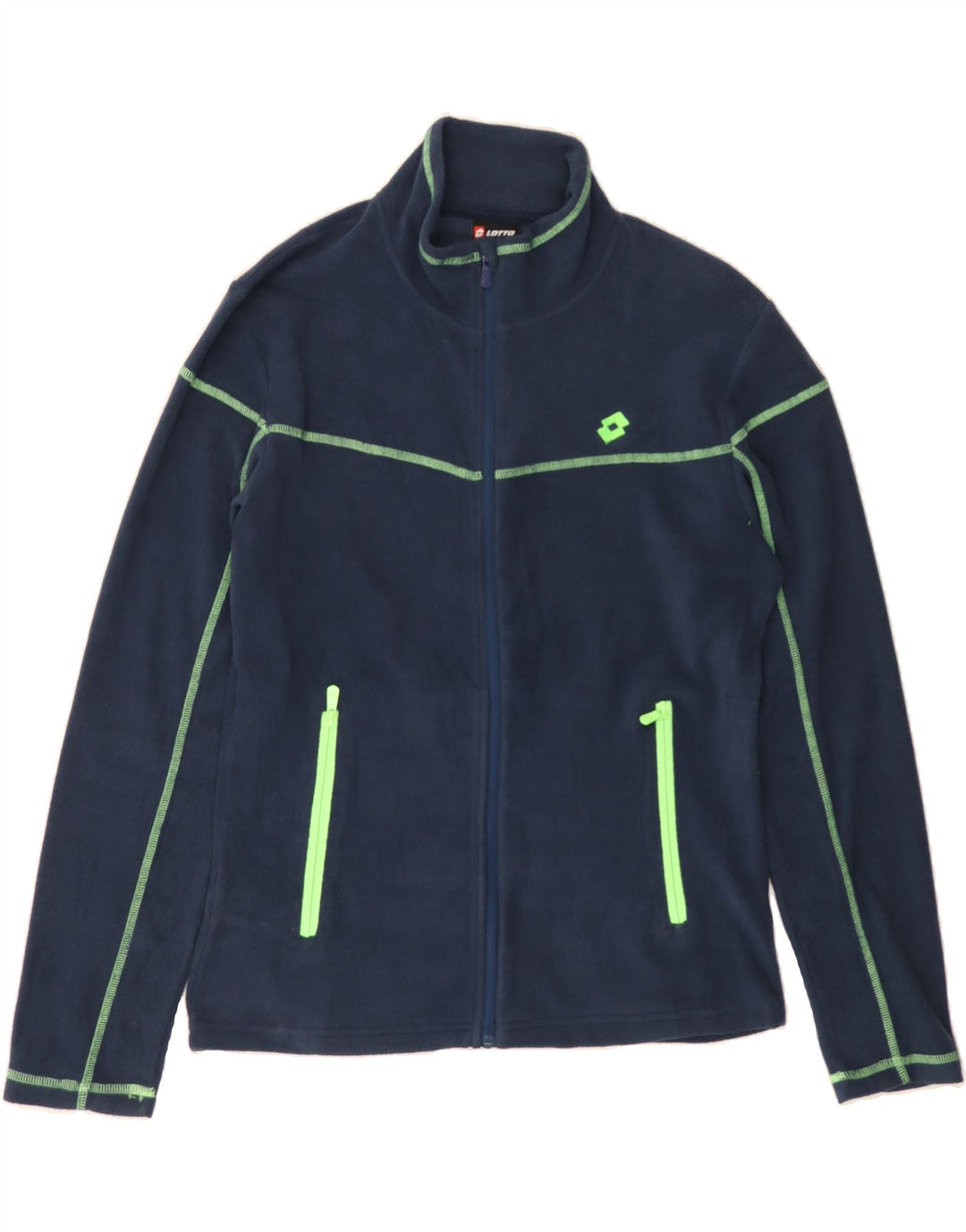LOTTO Womens Fleece Jacket UK 18 XL Navy Blue Polyester Vintage Lotto and Second-Hand Lotto from Messina Hembry 
