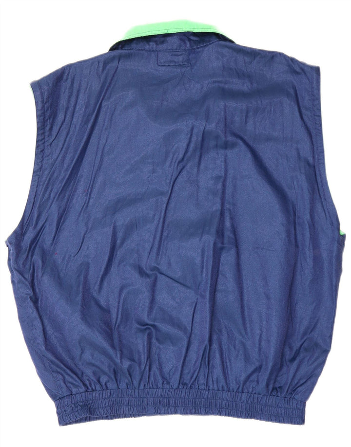 ASICS Mens Graphic Tracksuit Top Jacket IT 54 XL Blue Colourblock