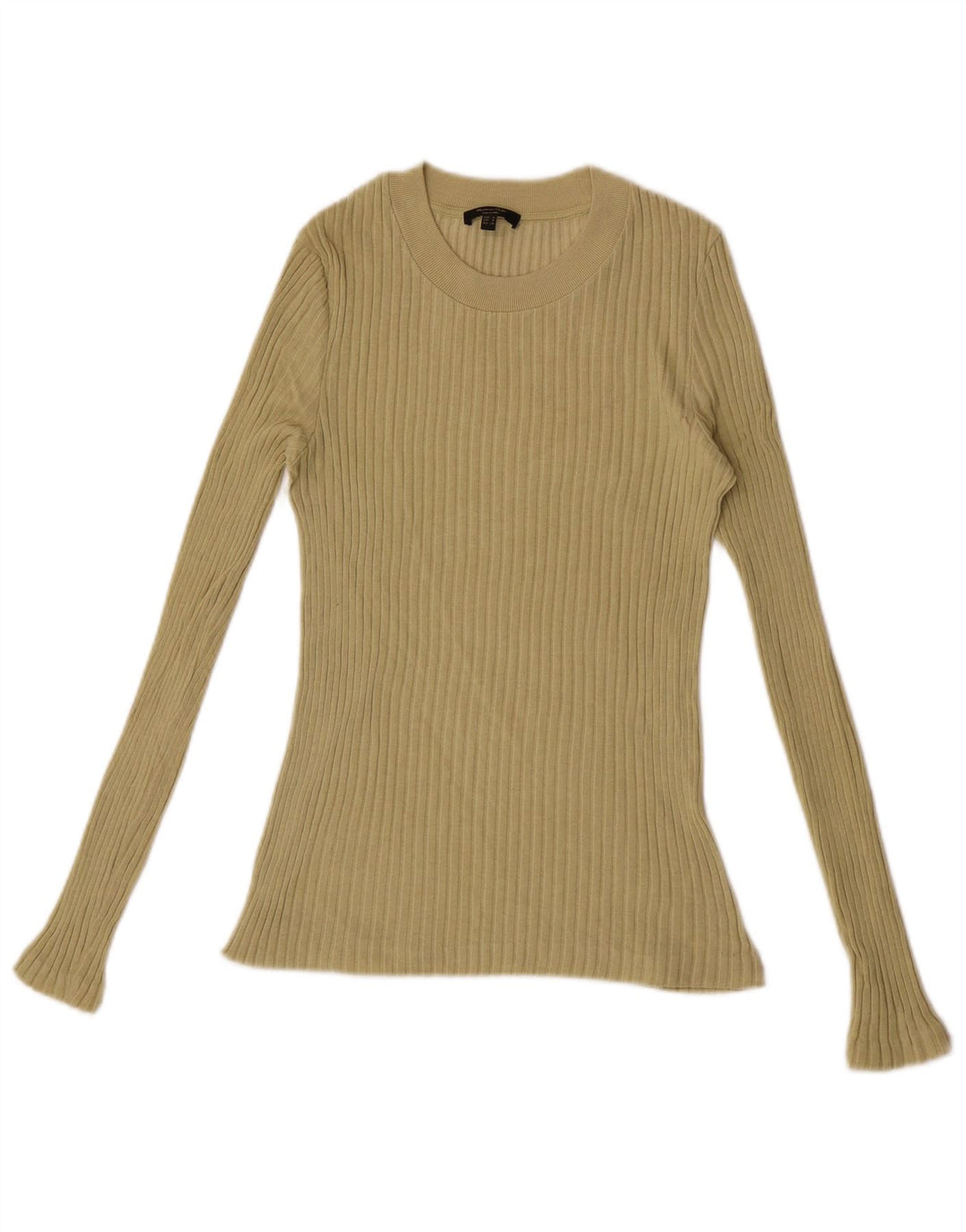 Massimo Dutti Womens Top Long Sleeve UK 8 Small Khaki