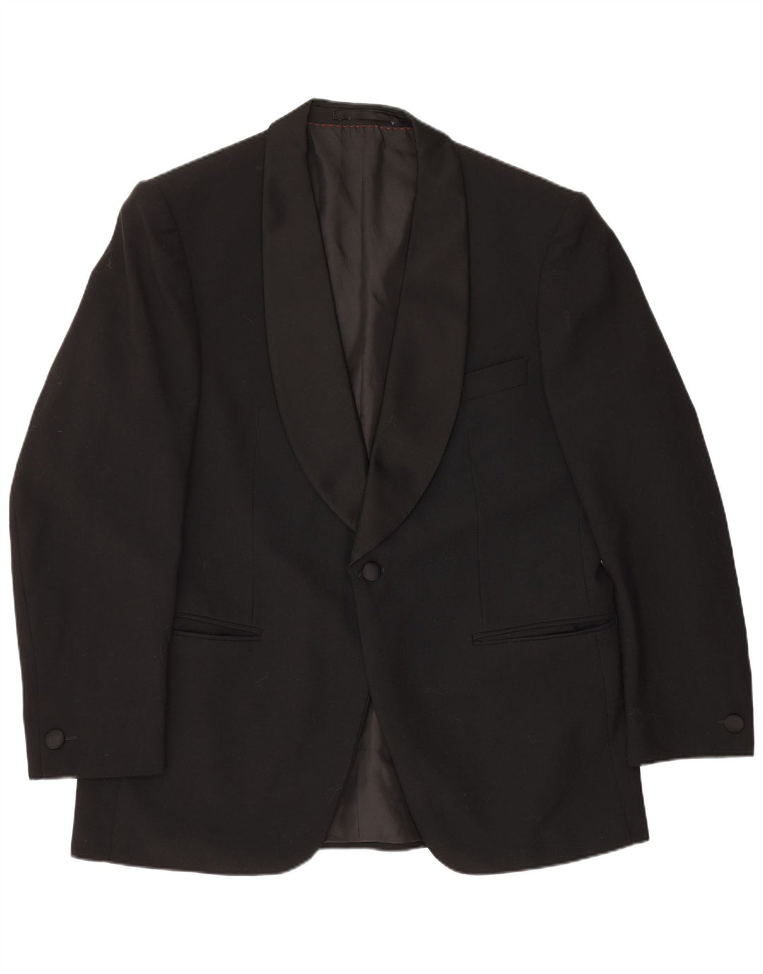 Wilvorst Mens 1 Button Blazer Jacket UK 40 Large Black New Wool