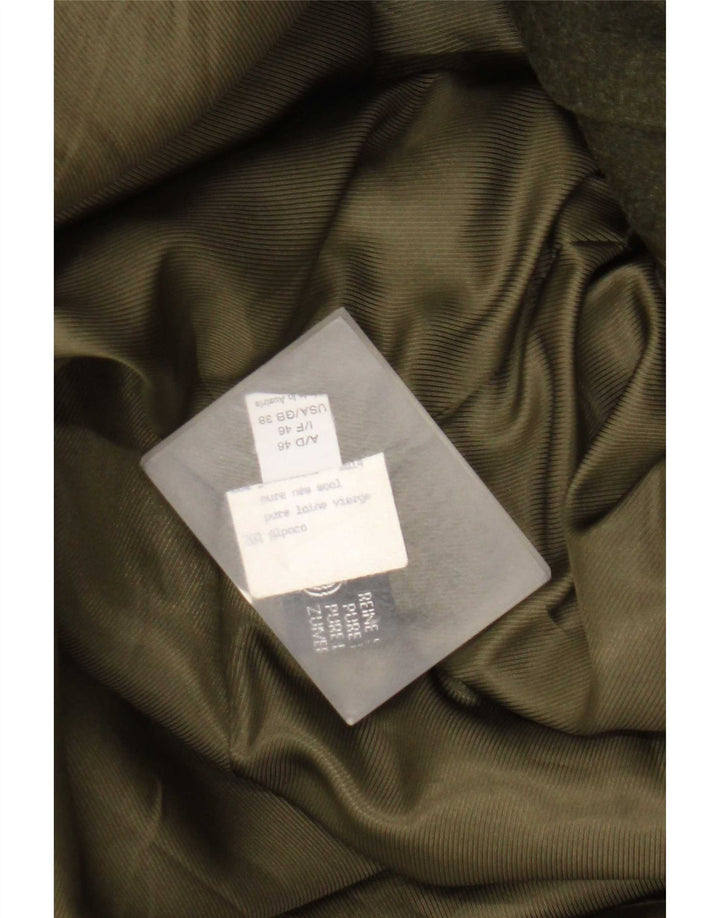 Amadeus Mens Overcoat UK 38 Medium Khaki Virgin Wool