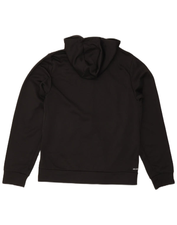 NEW BALANCE Mens Zip Hoodie Sweater Medium Black Polyester