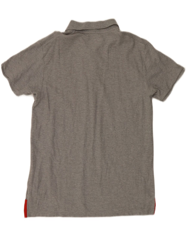 Nike Mens Polo Shirt UK 47/48 2XL Grey Striped Cotton