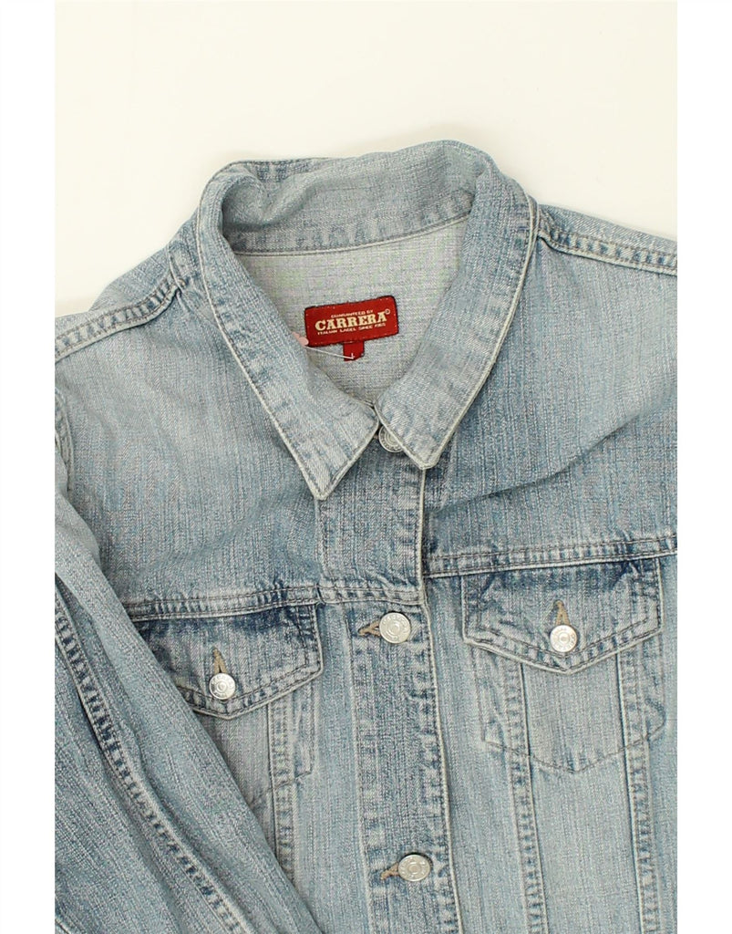 CARRERA Womens Denim Jacket UK 14 Large Blue | Vintage Carrera | Thrift | Second-Hand Carrera | Used Clothing | Messina Hembry 