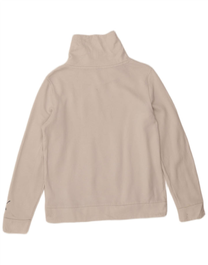 Puma Womens Graphic Sweatshirt Jumper UK 14 Medium White Cotton