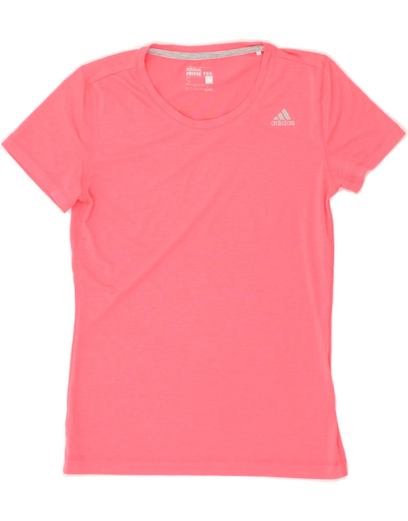 ADIDAS Womens Climalite Graphic T-Shirt Top UK 8/10 Small Pink Polyester | Vintage Adidas | Thrift | Second-Hand Adidas | Used Clothing | Messina Hembry 