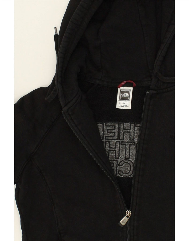 THE NORTH FACE Womens Zip Hoodie Sweater UK 12 Medium Black Cotton | Vintage The North Face | Thrift | Second-Hand The North Face | Used Clothing | Messina Hembry 