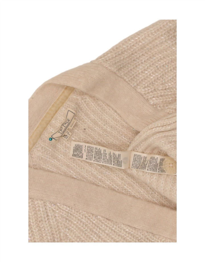 Fat Face Womens Cardigan Sweater UK 12 Medium White Polyester