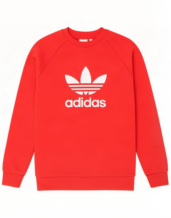 Adidas Mens Graphic Sweatshirt Jumper Small Red Cotton