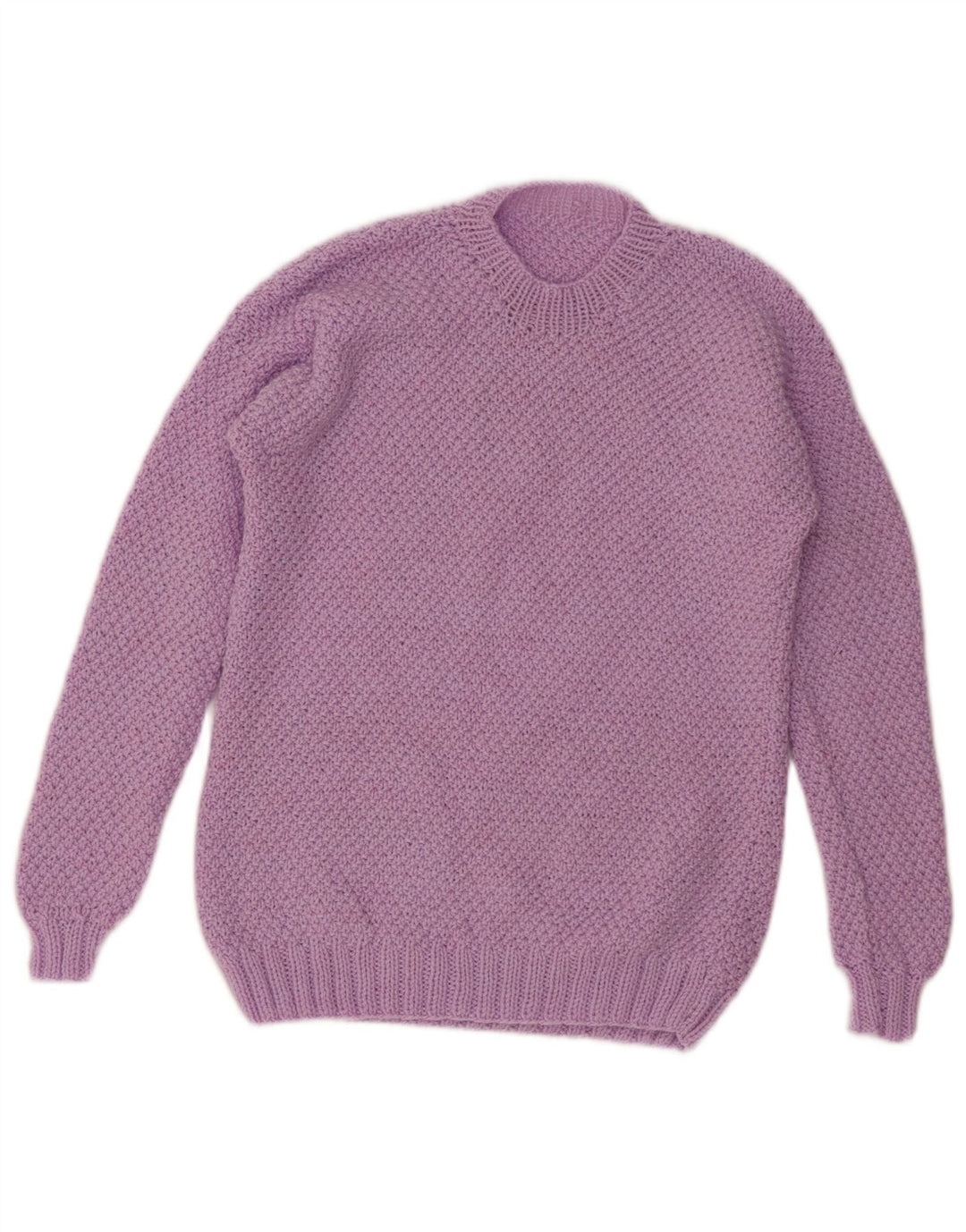 VINTAGE Womens Crew Neck Jumper Sweater UK 12 Medium Purple