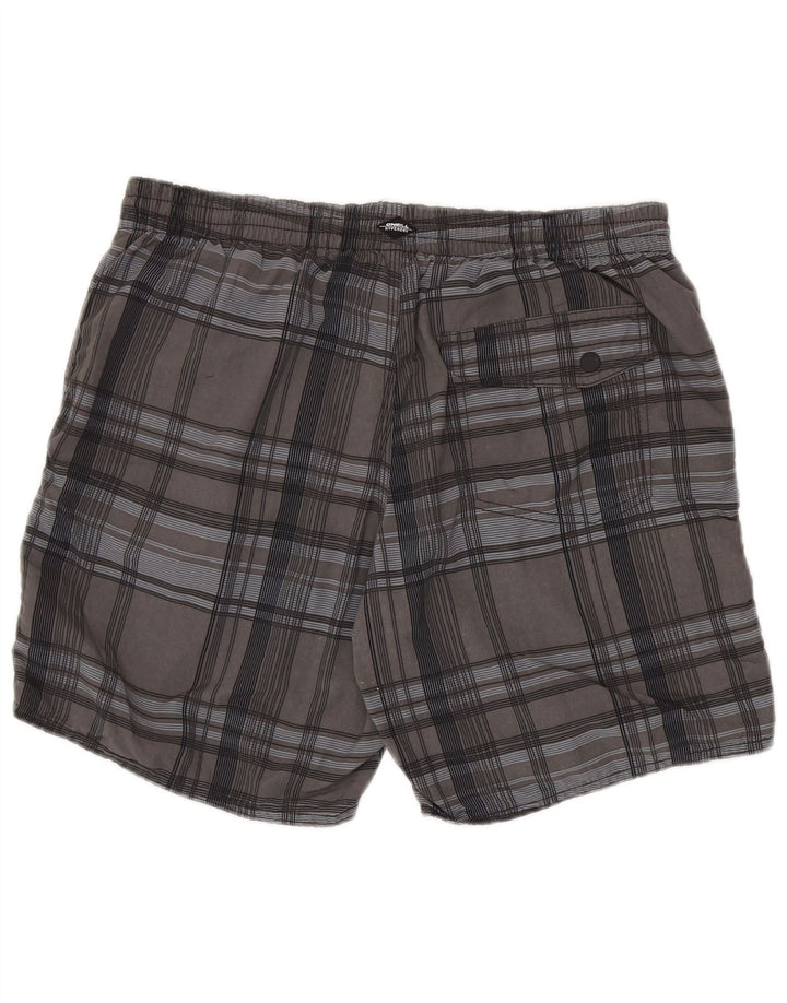 O'Neill Mens Swimming Shorts Medium Grey Check Polyester