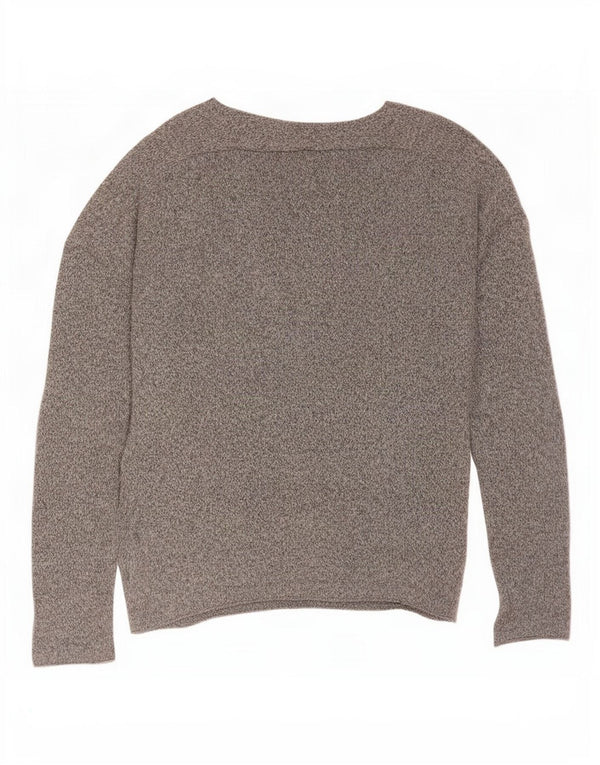 Zara Mens Crew Neck Jumper Sweater Small Grey Flecked Cotton