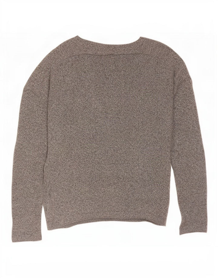 Zara Mens Crew Neck Jumper Sweater Small Grey Flecked Cotton