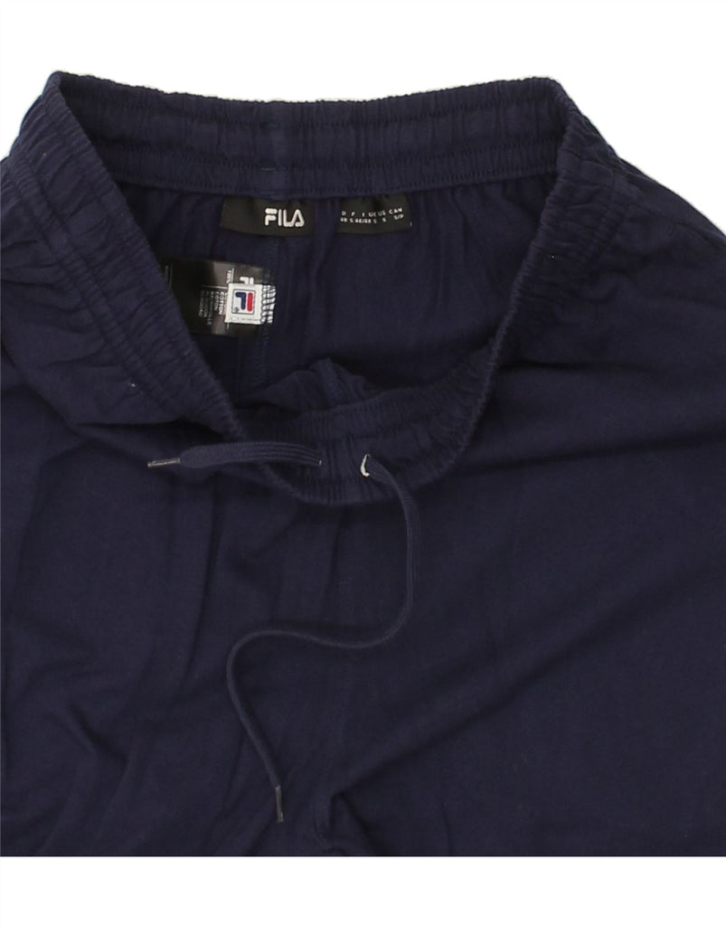 FILA Mens Tracksuit Trousers Small Navy Blue Cotton Vintage Fila and Second-Hand Fila from Messina Hembry 