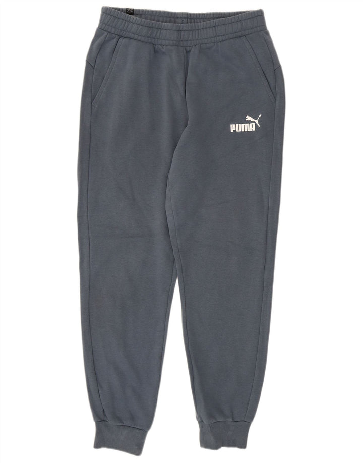 PUMA Mens Tracksuit Trousers Joggers Medium  Blue Cotton