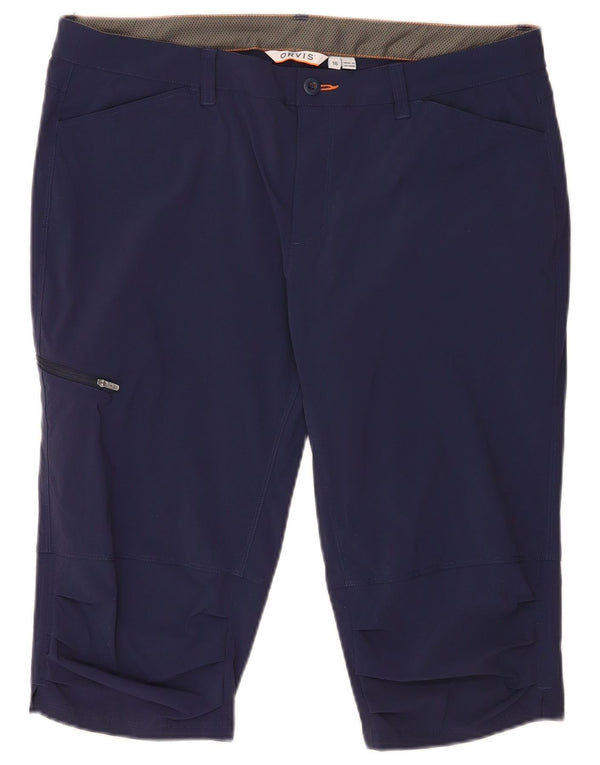 Orvis Womens Cargo Shorts UK 16 Large W36 Navy Blue Nylon