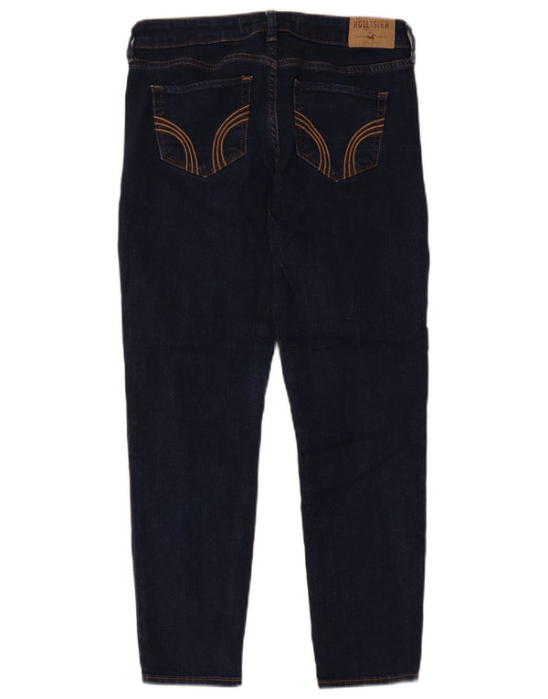 Hollister Womens Crop Slim Jeans US 5 Small W27 L25 Navy Blue Cotton