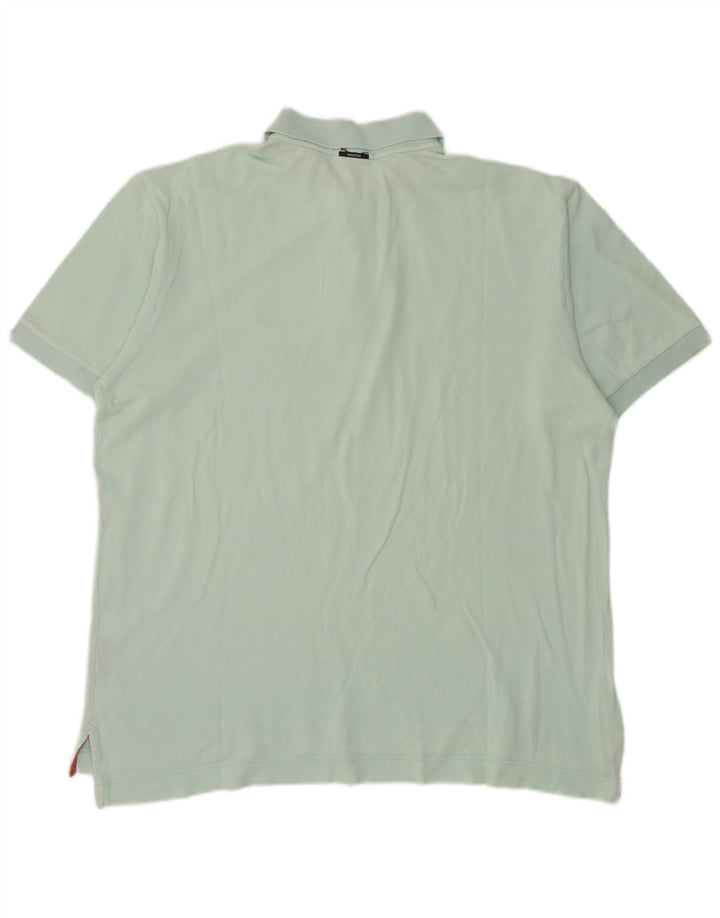 Nautica Mens Polo Shirt Medium Green Cotton
