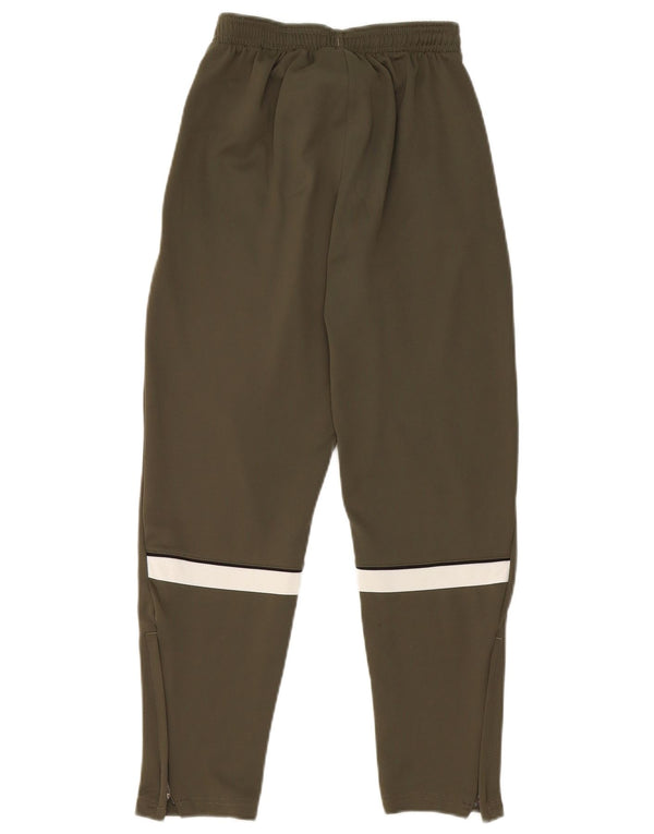 Nike Boys Dri Fit Tracksuit Trousers 12-13 Years Large Khaki Colourblock