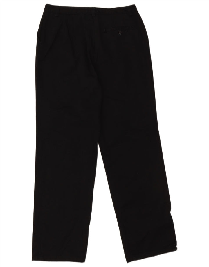EDDIE BAUER Womens Straight Chino Trousers EU 40 Medium W30 L30 Black