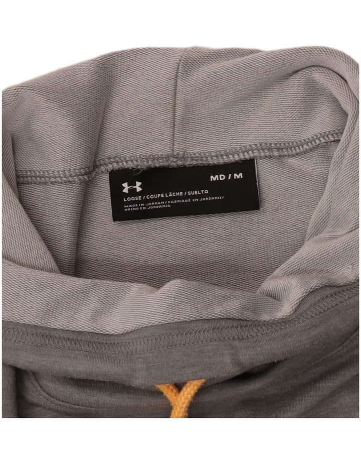 Under Armour Womens Roll Neck Sweatshirt Jumper UK 14 Medium Grey Flecked