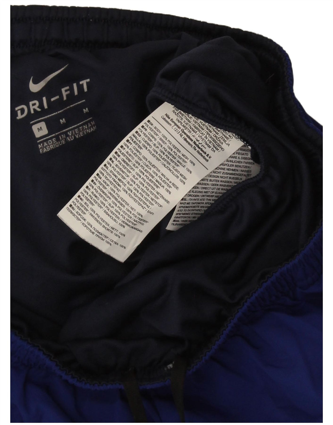 Nike Mens Dri Fit Sport Shorts Medium Navy Blue Colourblock Polyester