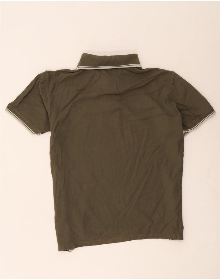 Avirex Mens Polo Shirt Large Khaki Striped Cotton