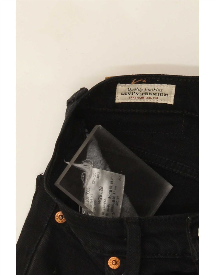 Levi's Womens 501 Straight Jeans W26 L28 Black