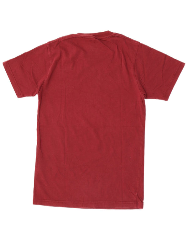 Vans Mens Classic Fit T-Shirt Top XS Maroon Cotton
