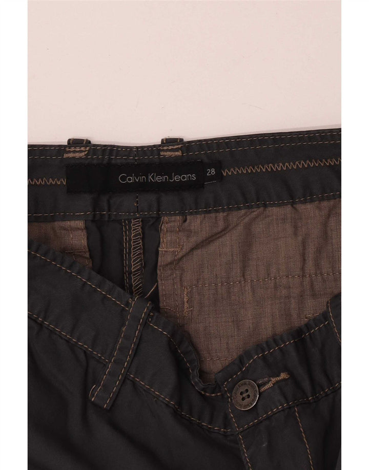 Calvin Klein Womens Straight Chino Trousers W28 L29 Grey