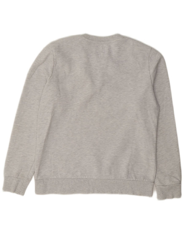 Superdry Womens Sweatshirt Jumper UK 12 Medium Grey Cotton