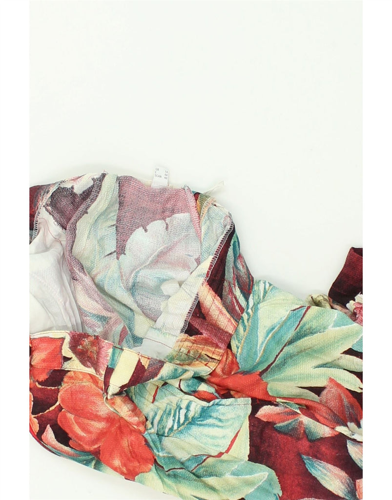 VINTAGE Womens Casual Shorts UK 14 Medium W29 Multicoloured Floral Viscose | Vintage Vintage | Thrift | Second-Hand Vintage | Used Clothing | Messina Hembry 