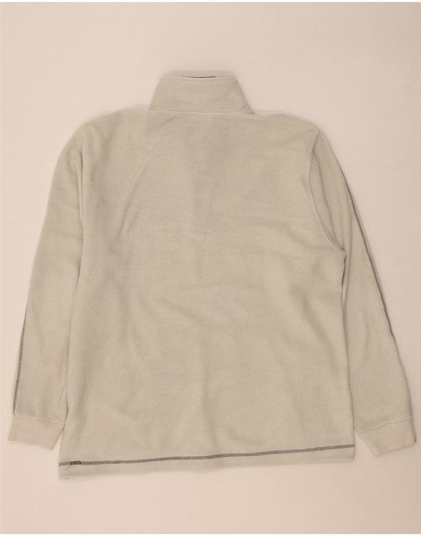 Diadora Mens Zip Neck Fleece Jumper 2XL Off White Polyester