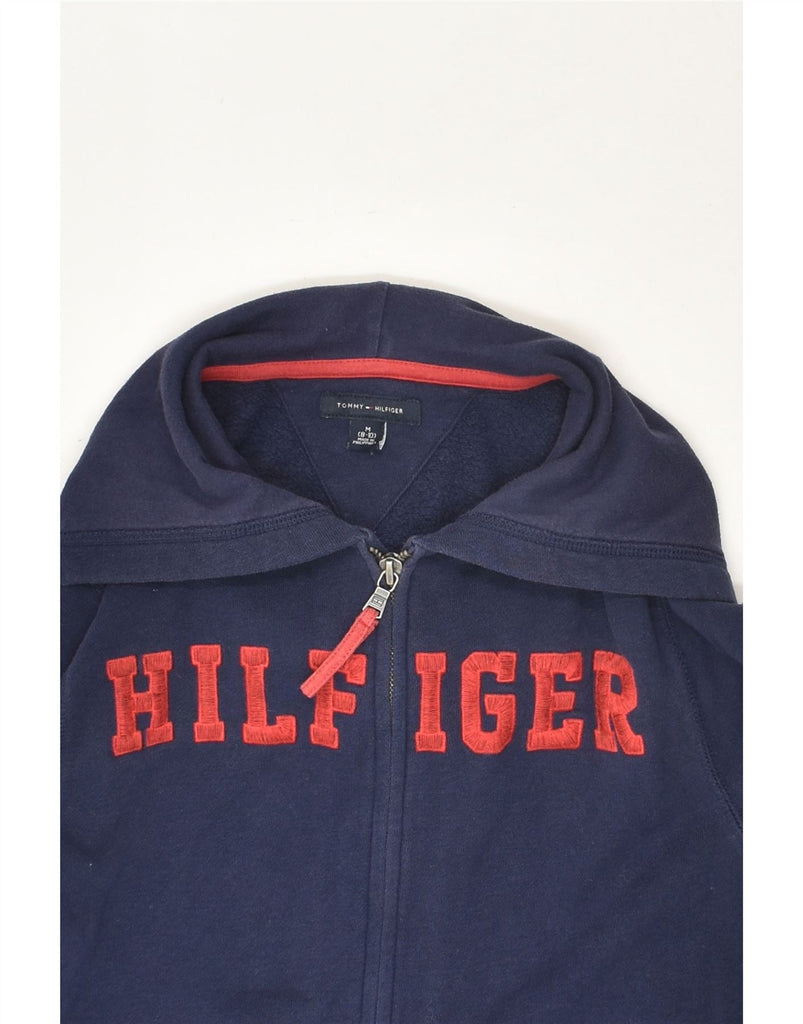 TOMMY HILFIGER Boys Graphic Zip Hoodie Sweater 8-9 Years Medium Navy Blue | Vintage Tommy Hilfiger | Thrift | Second-Hand Tommy Hilfiger | Used Clothing | Messina Hembry 