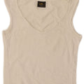 Lee Womens Crop Vest Top UK 14 Large Off White Cotton