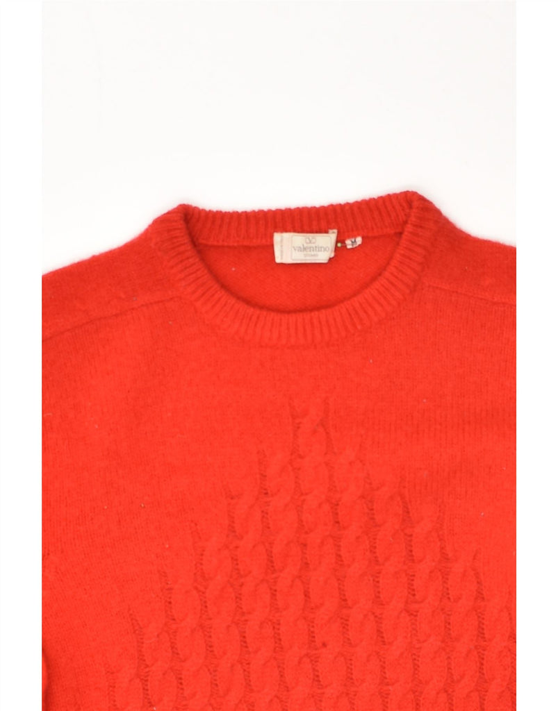 VALENTINO Mens Crew Neck Jumper Sweater Medium Red Wool | Vintage Valentino | Thrift | Second-Hand Valentino | Used Clothing | Messina Hembry 