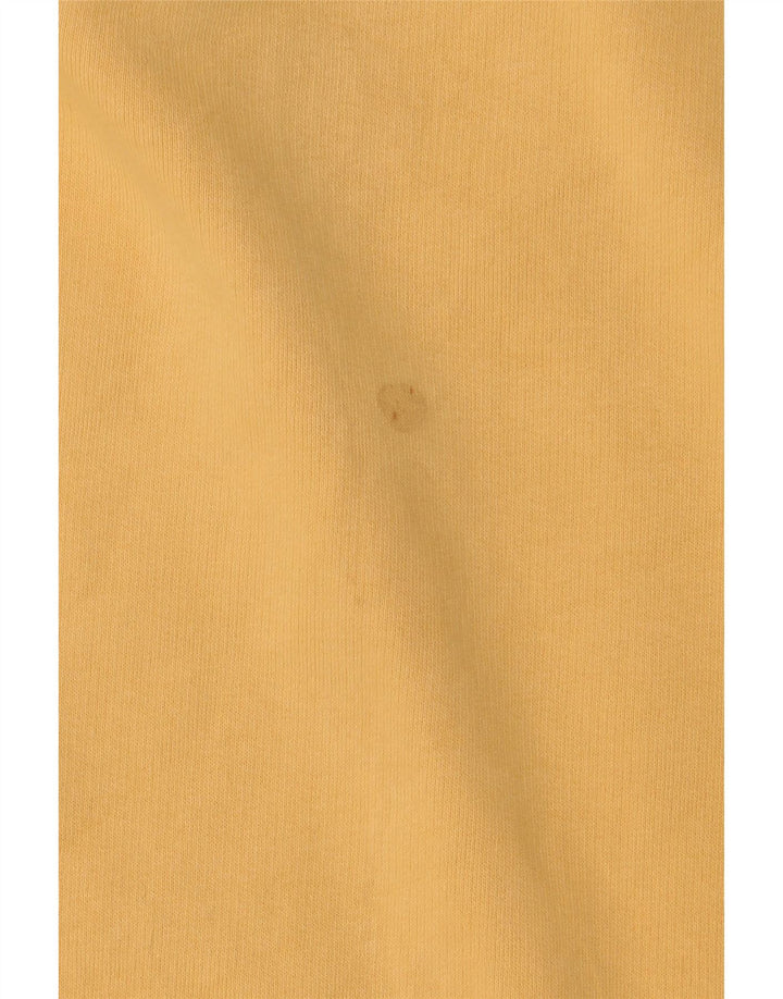 Eddie Bauer Mens Zip Neck Sweatshirt Jumper Large Yellow Cotton