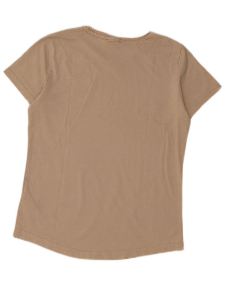 PUMA Womens T-Shirt Top UK 10 Small Beige Cotton