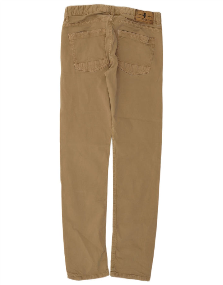 Marlboro Classics Womens Regular Tapered Chino Trousers W32 L34 Beige