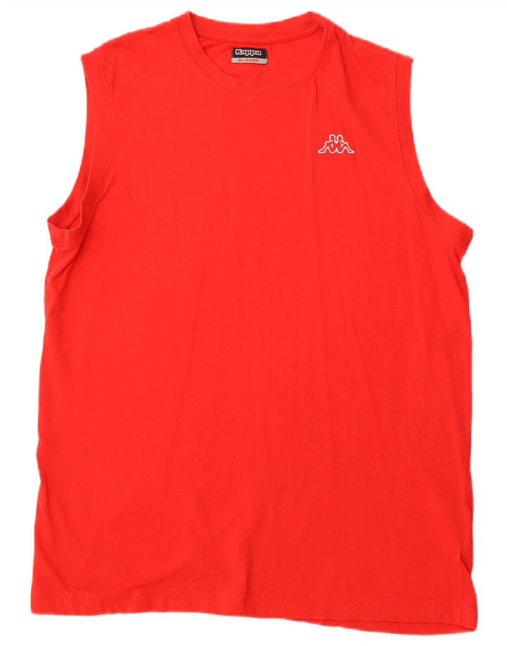 KAPPA Mens Vest Top XL Red Cotton