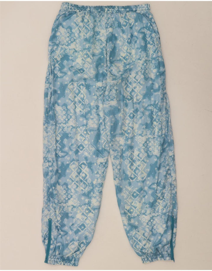 Vintage Mens Full Tracksuit Large Blue Geometric Nylon