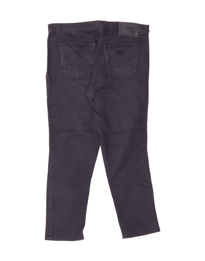ARMANI Womens Slim Jeans EU 42 Large W32 L24 Navy Blue Cotton Vintage Armani and Second-Hand Armani from Messina Hembry 